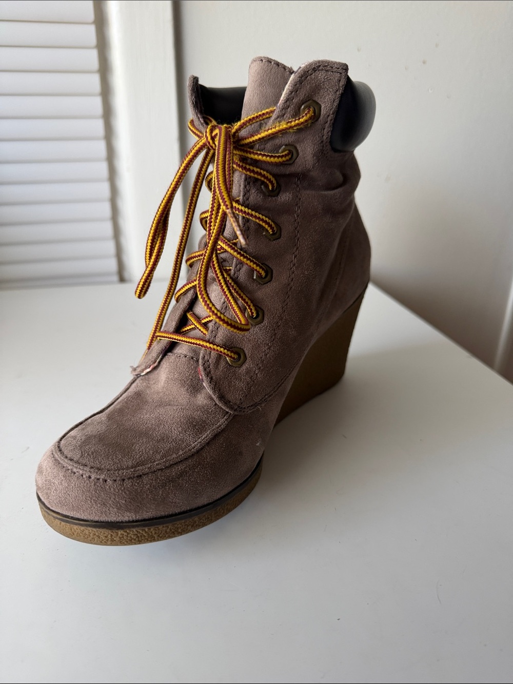 ROCK & CANDY Brown Wedge Ankle Boots